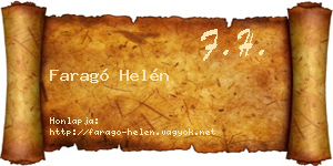Faragó Helén névjegykártya