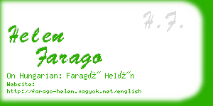 helen farago business card